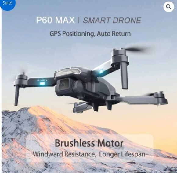 PIHOT P60 GPS DRONE( 3 battery combo pack)