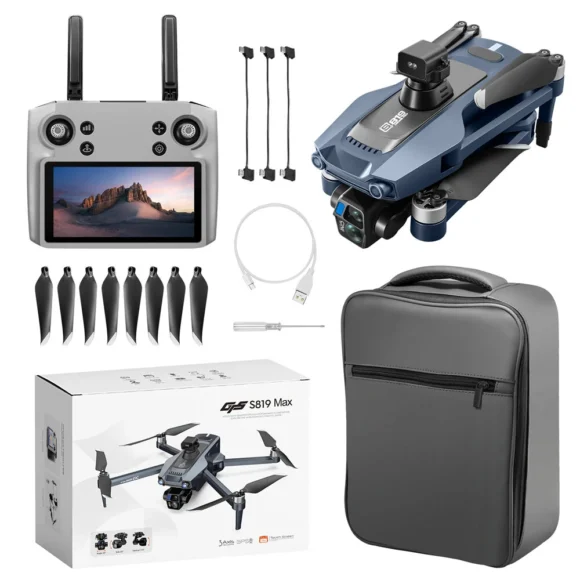 professional drone 3 axis cameradisplay remote