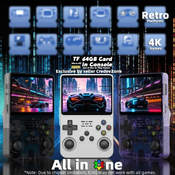 R36S Handheld Game Console 3.5 inch Retro Handheld Video Games Consoles Built-in Rechargeable Battery Portable Style Preinstalled Hand Held Game Consoles System - Image 5