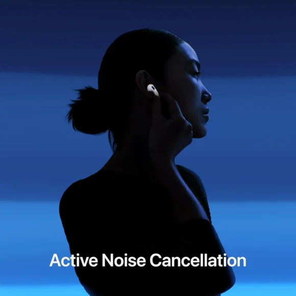 Airpodss 4 Wireless Earbuds, Bluetooth Headphones, with, Adaptive Audio, Transparency Mode, ANC, Personalised Spatial Audio, USB-C Charging Case, Wireless Charging, H2 Chip - Image 2