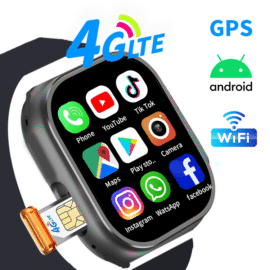 S8 ULTRA Smart Watch Wifi GPS 4G Network 4GB RAM 64GB Storage SIM Card slot Smartwatch  (Black Strap, 49)