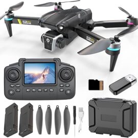 Drone With Camera For Beginner 1080p, Brushless Drones With Screen On Controller, No FAA, Under 249g, Beginner Drone With Altitude Hold, One Key Take Off/Land, 360 Flips,Trajectory Flight, 2 Batteries